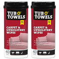 Tub O' Towels Carpet & Upholstery Cleaning Wipes 2 Pack – 7 x 8 Pre-Moistened Multi Surface Fabric Cleaning Wipes, 40 Count for Carpet, Rugs & Furniture - style: 2-Pack