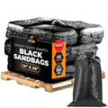Xpose Safety Heavy Duty Sand Bags with Tie Strings – Empty Woven Polypropylene Sandbags for Hurricane Flood Protection, 100 lb Capacity, 14" x 26", Black, Bulk Half Pallet Pack of 4000 - color: Black, size: 4000 Sandbags (Half Pallet)