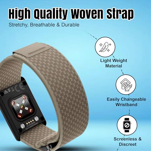 DADO Breathable Nylon Replacement Watch Band Compatible with Polar Loop – Lightweight, Ideal for All Weather Use Sport Strap with Adjustable Hook & Loop Closure - color: Khaki
