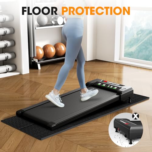 Stepwaver Walking Pad Mat for Carpet, Treamill Mat for Hardwood Floors, High Density, 1/4 Thickness, Folable, Floor Protection Mats for Bike, Elliptical, Treadmill - size: 55"L x 24"W x 0.2"Th