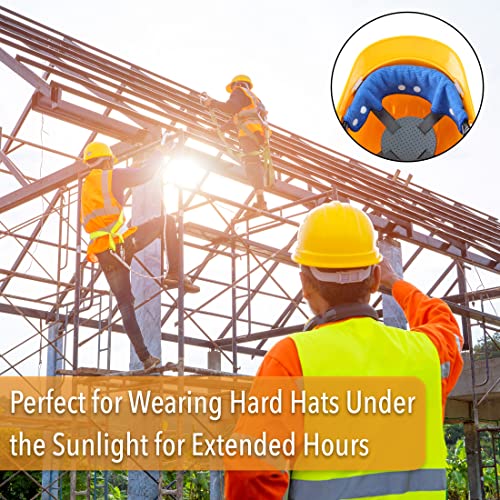 UNCO Hard Hat Sweatbands - 4 Pack, Washable & Reusable Hard Hat Liners - color: Blue, size: 4 Pack