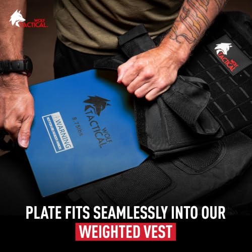 WOLF TACTICAL Weight Vest Plates - 5.75/8.75/14.5/19.75LB Pairs - WODs, Strength Training, Running, Heavy Workouts - color: 5.75LB Plates