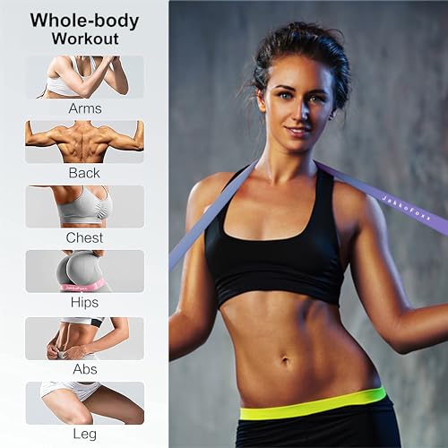 Resistance Loop Exercise Bands, Resistance Bands Exercise Bands for Home Fitness, Stretching, Strength Training, Physical Therapy,Elastic Workout Bands for Women Men Kids, Set of 5 - color: Multicolor