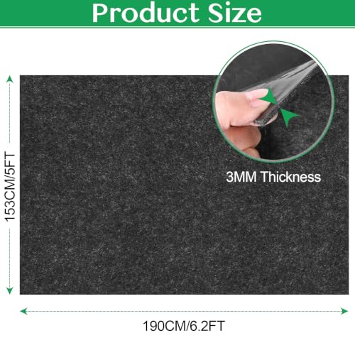 ToLanbbt Outdoor Storage Shed Floor Mat, 6.2 x 5 FT Waterproof Carport Mat, Washable Furniture Pad with Non Slip Backing for Dust, Oil, Protection, Storage Shed Not Included - size: 6.2 x 5 FT