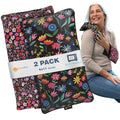 SunnyBay Small Microwave Heating Pad, Microwavable Bean Bag Cold/Hot Wrap for Neck, Shoulder & Back Pain Relief, Moist Heat Cotton-Fleece Pack, 6x11 Inches, Meadow & Melody Flowers, Pack of 2 - color: Pack of 2 - Meadow & Melody Flowers