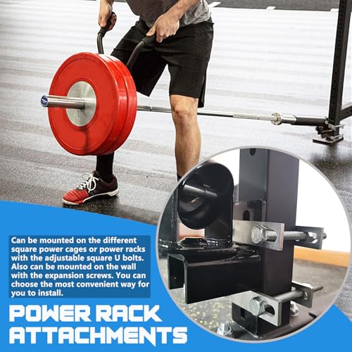 BLUSLM T Bar Row Platform Landmine Attachments for Squate Rack or Wall Mount Fits 2-inch Barbell, Landmine Base Gym Equipment, Power Cage Landmine for Almost of Power Rack - color: Style 2