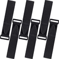 6 Pcs Bicycle Pant Leg Straps Adjustable Cycling Ankle Safety Band Multipurpose Black Elastic Magic Fastening Belt with Buckle for Riding Climbing Fishing Outdoor Sports (1.5”x13.8”)