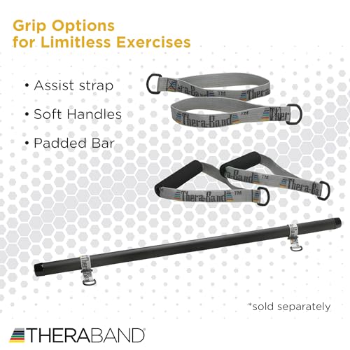 THERABAND Wellness Station Professional Latex Resistance Tubing With Connectors for Physical Therapy, Exercise Station for Rehab, Lower Pilates, Set of 2, 12 Inch, Yellow, Thin, Beginner Level 2 - color: Yellow - Thin, size: 12 Inch