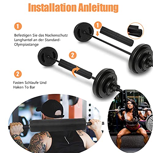 Weightlifting Pad, Portable and Lightweight, Cushioned Foam for Weighted, for Squats Lunges Hip Thrusts