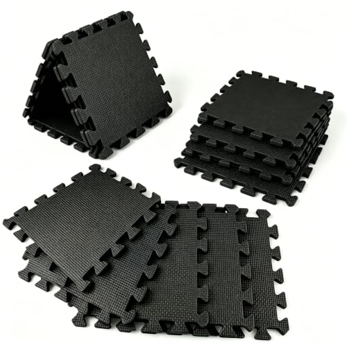 Home Workout 12 "× 12" Interlocking Gym Foam Tiles, 20 Tiles Non-Slip & Noise Reduction Home Gym Flooring Mats, Foam Tiles for Floor, Indoor Fitness Strength Training, Yoga, Easy to Store
