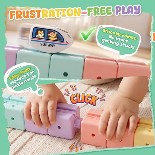 Hot Bee Electric Train Set for Kids, Gravity-Defying 3D Train Track Set with 134PCS Flexible Snap-On Tracks, USB Rechargeable Motorized Car, STEM Building Toy Birthday Gifts for Boys Girls 3 4 5 6 7 8 - color: Multicolored