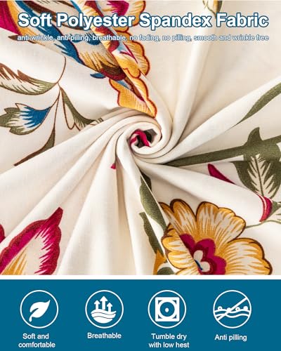 CRFATOP Waterproof Wing Chair Slipcovers 2 Piece Stretch Wingback Chair Cover Spandex Fabric Wingback Armchair Covers with Elastic Bottom for Living Room Bedroom Wingback Chair,A19 - color: Color A19