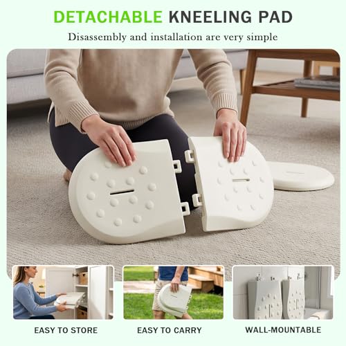 Babylush Foam Waterproof Comfortable Kneeling Pad,Beige,21×11×1.2 in | Soft Material,Anti-slip,Easy to Clean,Portable,Foldable,Gardening,Baby Bathing,Exercise,Yoga,Workout,Pilates - color: Light Grey