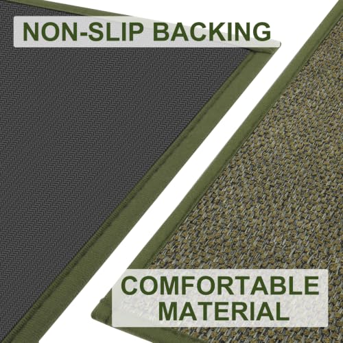LEKEEPGO Door Mat Indoor Entrance, Indoor Door Mat, 24"x47", Olive Green | Non Slip Rubber Backing Washable Absorbent Low-Profile Entryway Entry Resist Dirt Inside Door Mats - color: Olive Green, size: 1'11" X 3'11" (Rectangular)