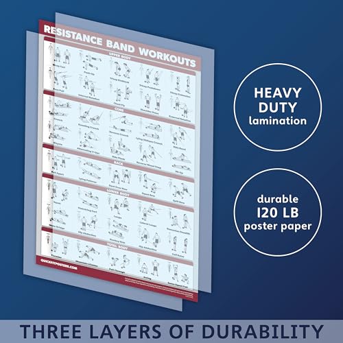 11 Pack - Exercise Poster Set, Dumbbell, Suspension, Kettlebell, Resistance Bands, Stretching, Bodyweight, Barbell, Yoga, Exercise Ball, Muscular System, Medicine Ball (LAMINATED, 18" x 24")