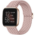 Maledan Compatible with Fitbit Versa 2 Watch Bands for Women Men, Soft Braided Stretchy Breathable Bracelet Replacement Bands for Fitbit Versa 2/Versa/Lite/SE Strap Accessories, Pink - color: 5-Pink