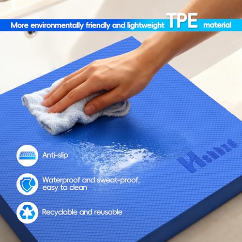 Professional Balance Pad for Physical Therapy and Stability Training | Nonslip foam balance cushion for exercise, yoga, fitness, stretching, and physical therapy routines - color: Blue, size: 15.7*13.0*2in