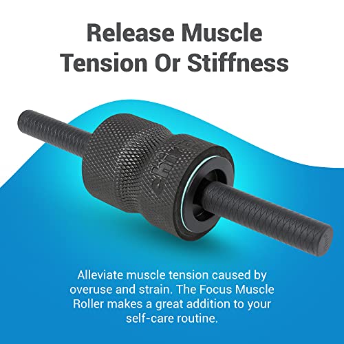 Chirp Focus Muscle Roller, Focus Wheel and Roller Handle in One, On-The-Go Muscle Massage Tool, Stretching Equipment, Targets Pressure Points, Focused Neck & Back Massager - 4" Holds Up to 500 lbs - style: Muscle Roller