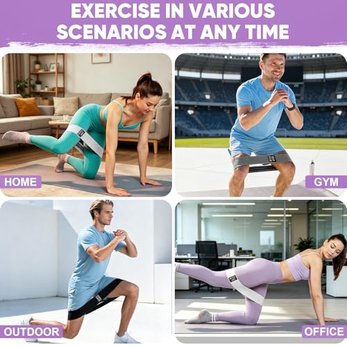 TEAWOO Resistance Bands Set for Working Out: 3 PCS Professional Exercise Bands for Yoga, Pilates, Booty, Leg Training |Fabric Stretch Bands for Women Men Home Gym