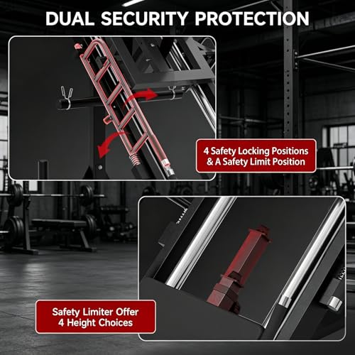 Leg Press Hack Squat Machine Combo, 45° Leg Exercise Machine ,Lower Body Special with Weight Storage for Quads, Hamstring, Glutes, Calves, Compact Home Gym Leg Day Equipment - style: Black Leg Machines