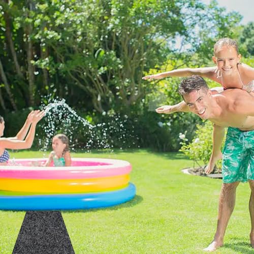 Pools Floor Pathways Mats, Absorb Water Pools Ground Walkways Pads, Slip-Proof Backing Pool Spa Floor Pathways Mats for Above Ground Pools, Spas, Hot Tubs.(10 Ft x 16 Inch), Black