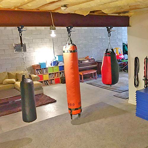 SELEWARE Heavy Duty Punching Bag Hanger and Beam Clamp for Boxing, Muay Thai, MMA - color: A. Beam Clamp with Carabiner (1 Pack)