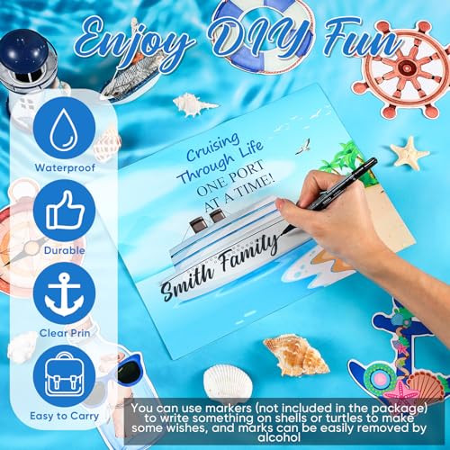 Kanayu 6 Pcs Sea Cruise Door Decorations Magnetic Large Ship Decorations Magnets Anchor Cruise Decor Car Fridge Magnet Decal for Carnival Stateroom Door - style: Sea