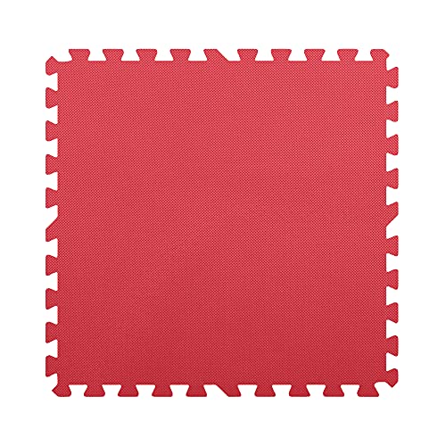 Flooring Inc's Puzzle Exercise Mats, EVA Foam Interlocking Floor Mats for Protective, Cushioned Workout Flooring for Home and Gym Equipment, Multiple Sizes & Colors - color: Red, size: 1/2" Thick
