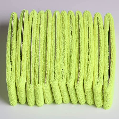 Cotton Sweatband Headbands,Pack of 12,Elastic Stretchy Sport Terry Cloth Sweat Bands,Yoga Workout Fitness Exercise Basketball Headband - color: 12pcs x yellow cotton sweatband headbands