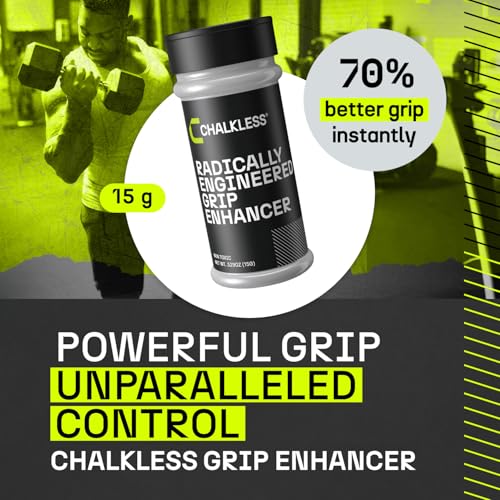 Chalkless Grip Enhancer - Premium Liquid Chalk Alternative & Less Mess Hand Chalk for Weightlifting, Powerlifting, Yoga, Gaming, Climbing, and More, Non-Toxic Long-Lasting & Reliable - style: 15 Gram