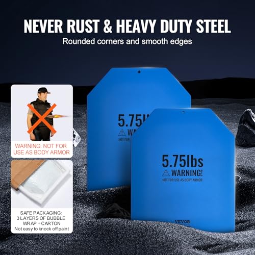 VEVOR Curved Weight Vest Plates, 5.75/8.75/14.5 LB Pairs, Premium Steel Tactical Weighted Plates for Vest, Ergonomic Design, for Strength Endurance Training, Running, Jogging, Fitness, Heavy Workouts