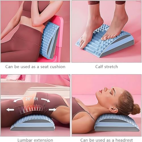 Refresh Neck and Back Stretcher Posture Corrector for Neck Pain Relief, Lower Back, Upper Back and Shoulder (Blue) - color: Blue