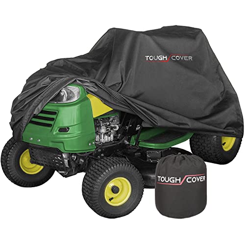 Tough Cover Riding Lawn Mower Cover - 75 x 47 x 49 in, Black - 600D Waterproof Shield for Zero Turn Mower - UV-Resistant Defense for Lawn Care Equipment - Universal Fit for Tractor Accessories - color: Extreme Conditions - Black
