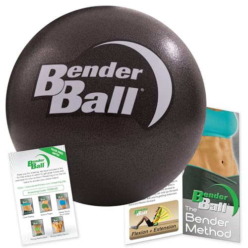 The Original 9" Pilates Core Fitness Small Exercise Ball | Workout Equipment for Abs, Core, Back, and Physical Therapy, Easy to Carry and Store - color: Black