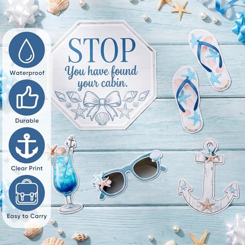 Kanayu 6 Pcs Shell Cruise Door Decorations Magnetic Large Ship Decorations Magnets Anchor Cruise Decor Car Fridge Magnet Decal for Carnival Stateroom Door - style: Shell