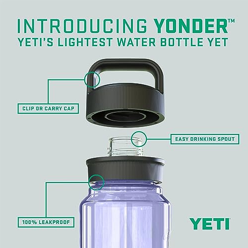 YETI Yonder Water Bottle with Yonder Chug Cap, Lightweight, Leakproof and BPA-Free - color: Cosmic Lilac, style: 20oz