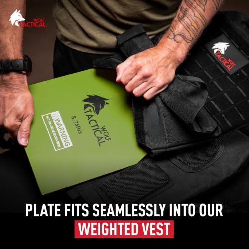 WOLF TACTICAL Weight Vest Plates - 5.75/8.75/14.5/19.75LB Pairs - WODs, Strength Training, Running, Heavy Workouts - color: 19.75LB Plates