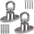 SELEWARE Silent Ball Bearing Swing Hangers, Heavy Duty 360° Rotate Swing Swivel Hook for Wooden Playground Yoga Hammock Chair Rope Punching Bag Porch Tire Web Swing Sets, 1200 Capacity, 2 Pack - color: Ball Bearing Swing Hangers, 2 Pack