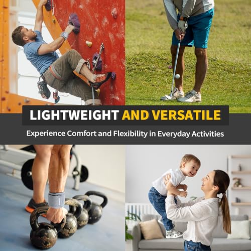 CAMBIVO 2 Pack Wrist Brace for Carpal Tunnel with wraps, Gray | Wrist Support, Adjustable Wrist Wraps for Weightlifting, Tendonitis, Pain Relief, Sleeping, Night, Gym, Neoprene, Both Hands - color: Gray