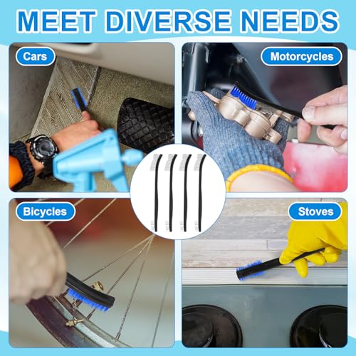 Boao 20 Packs Double-Ended Gun Cleaning Brushes 7 Inch Nylon All Purpose Cleaning Brush with Plastic Handle (Blue) - color: Blue