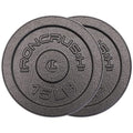 Standard 1 inch Cast Iron Weight plates - Superior Hammertone Finish, Wider Range 1.25-50 lbs Weights. Ideal for Dumbbell Handles, 1in Barbells, Adjustable Kettlebell Handles - Sold in Pairs - color: 15lb (Set of 2)