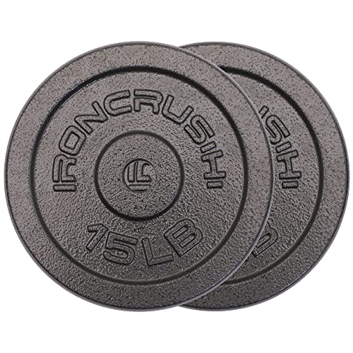 Standard 1 inch Cast Iron Weight plates - Superior Hammertone Finish, Wider Range 1.25-50 lbs Weights. Ideal for Dumbbell Handles, 1in Barbells, Adjustable Kettlebell Handles - Sold in Pairs - color: 15lb (Set of 2)