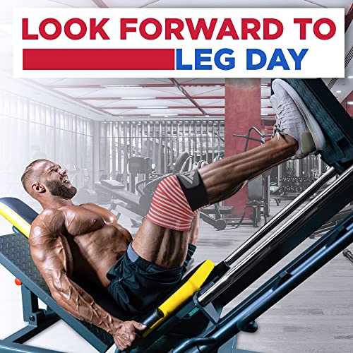 RDX Knee Wraps for Weightlifting, 78” Elasticated Straps Power Lifting Leg Press Support Gym Fitness Squats Workout Men Women - color: USA Flag