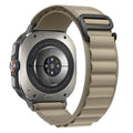 Trail Band for Samsung Galaxy Watch Ultra Bands 47mm Men/Women,Rugged Fabric Nylon Alpine Sport Loop Strap for Samsung Galaxy Watch 7 Ultra Band 47 mm 2024 Breathable Replacement Wristband - color: 06-Olive Green