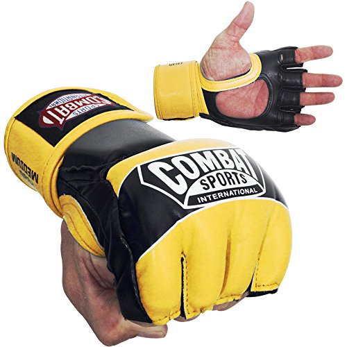 Combat Sports Pro Style Grappling MMA Gloves - color: Black, size: Small