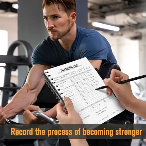 Workout Journal for Men & Women, Workout Planner with Monthly Calendar, ( 8.3" x 6") Grayish-black Texture Hardcover Workout Log Book Track Training, Diet, Progress, Achieve Wellness Goals, Perfect for Fitness Enthusiast - color: Gray