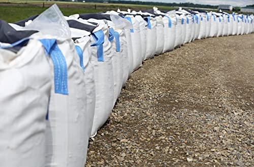 DURASACK Heavy Duty Builder's Bulk Bags 200 Gallon, Open Top | White Woven Polypropylene Contractor Trash Bags for Demo and Construction, Holds up to 2200 lbs - size: Single