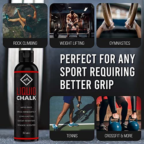 SURVIVOR Liquid Chalk for Rock Climbing, Weight Lifting, Gymnastics - Liquid Grip for Workout Training - Climbing Chalk & Lifting Chalk for Weightlifting - Liquid Gym Chalk - size: 150ML