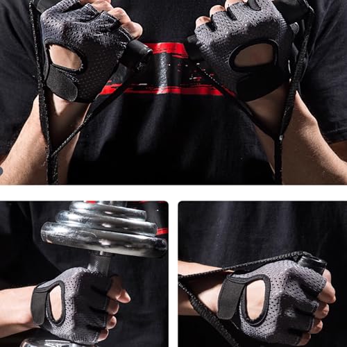IZUS Anti-Slip Fingerless Workout Gloves for Women Gym/Exercise/Fitness/Training/Cycling with Excellent Grip/Cushion-Pads - color: Pink