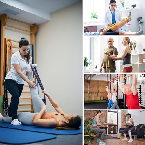 Resistance Bands Pull Up Assistance Bands for Men & Women Working Out Body Stretching Exercise Fitness Training Physical Therapy at Home Office Gym - color: Red